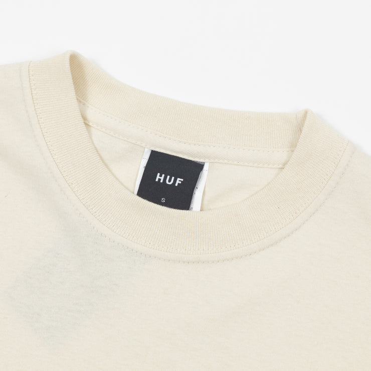 HUF Set Box Logo T-Shirt in CREAM
