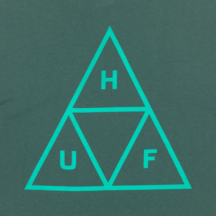 HUF Triple Triangle Logo Long Sleeve T-Shirt in GREEN