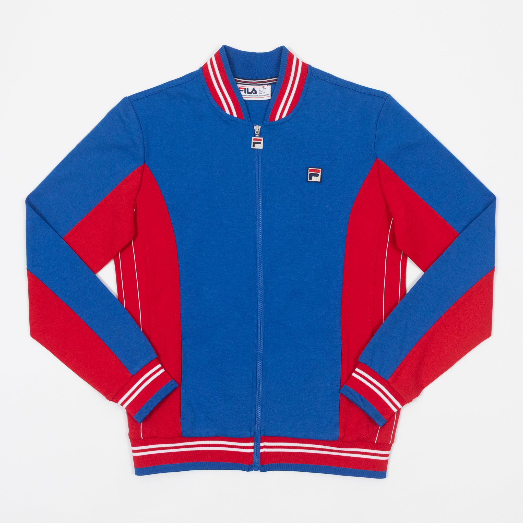 FILA Settanta Baseball Jacket in RED & BLUE