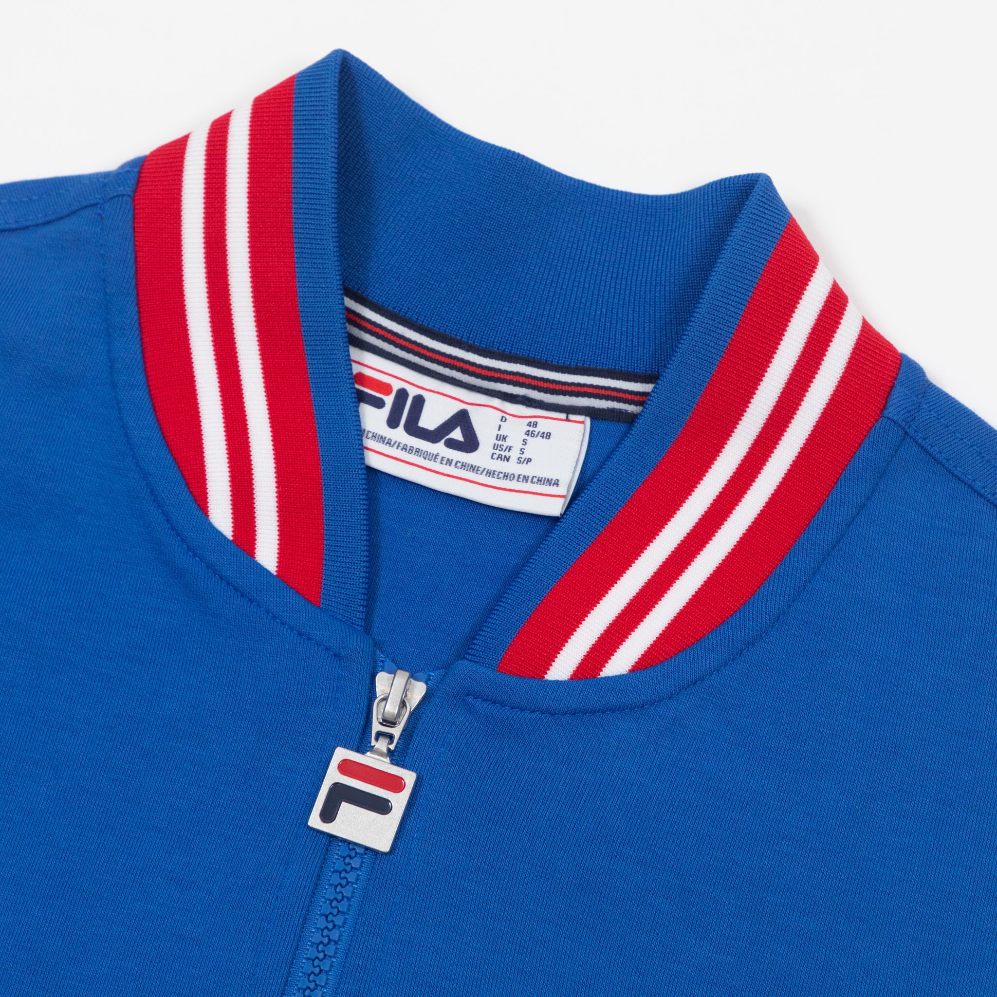 FILA Settanta Baseball Jacket in RED & BLUE
