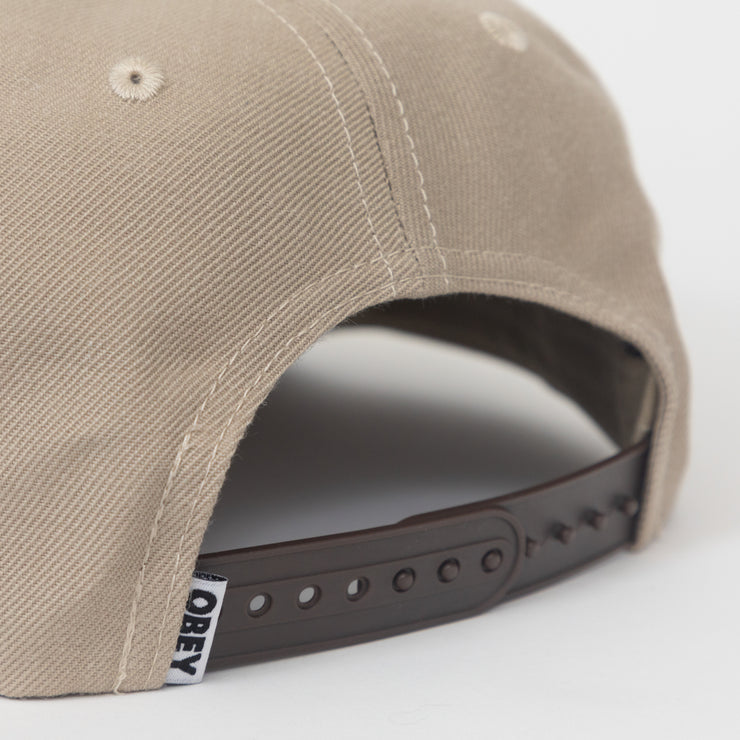 OBEY Shade 6 Panel Cap in BEIGE