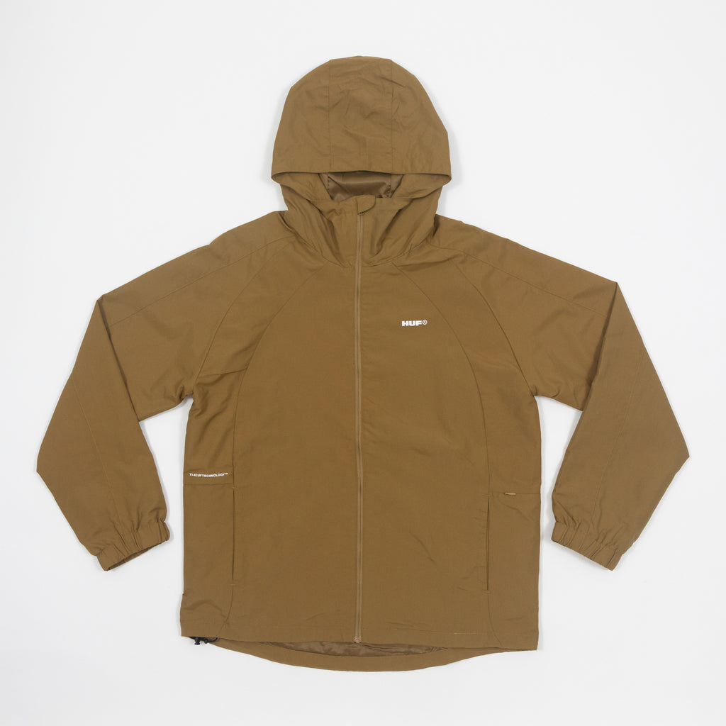 HUF Shell Rain Jacket in BROWN