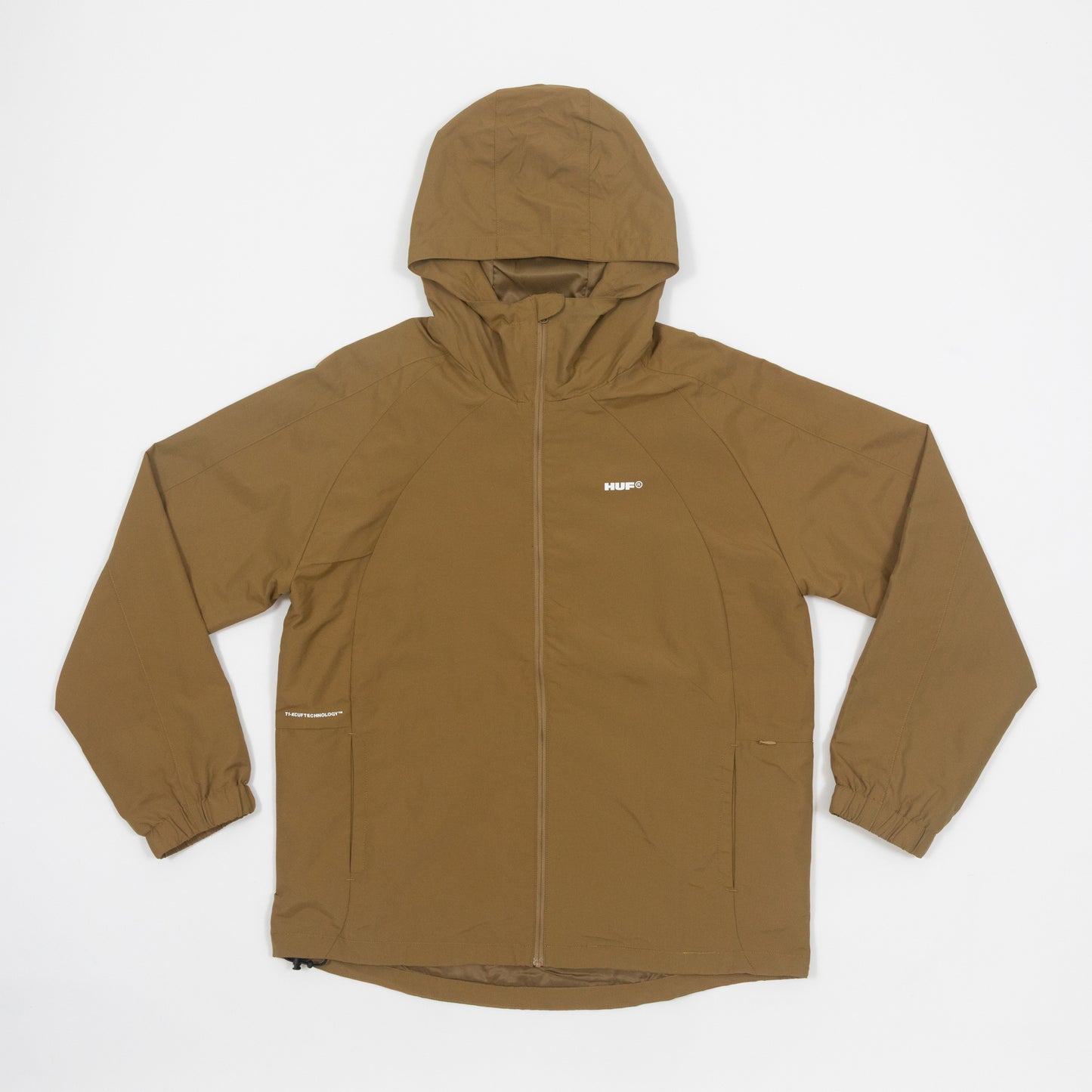HUF Shell Rain Jacket in BROWN