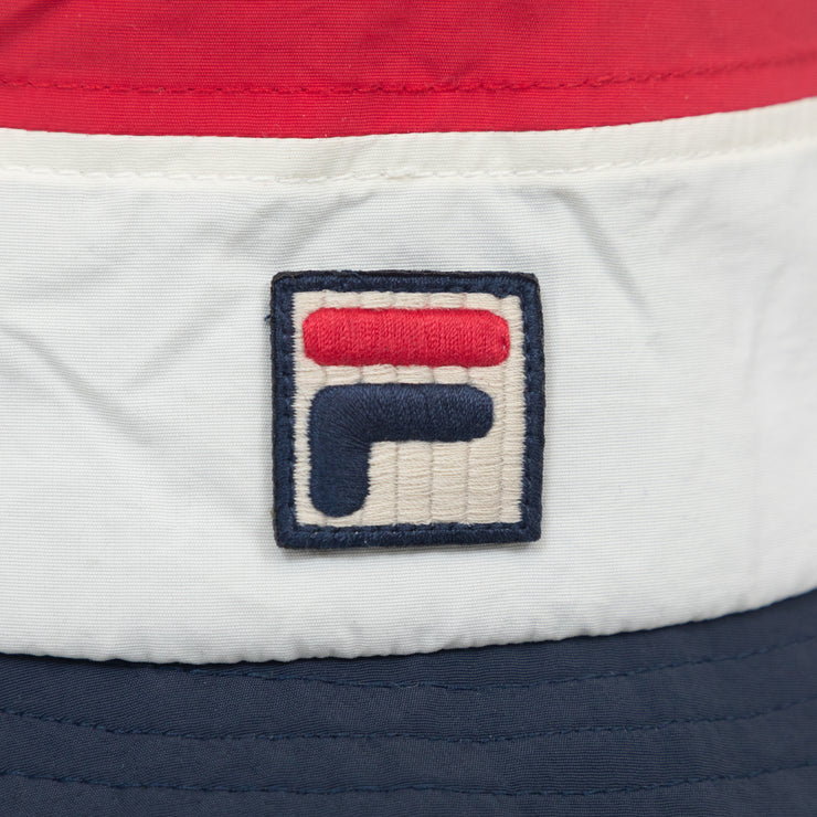 FILA Sherpa Lined Bucket Hat in RED , BLUE & WHITE