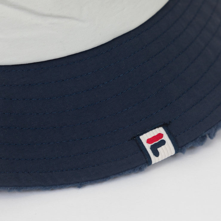 FILA Sherpa Lined Bucket Hat in RED , BLUE & WHITE