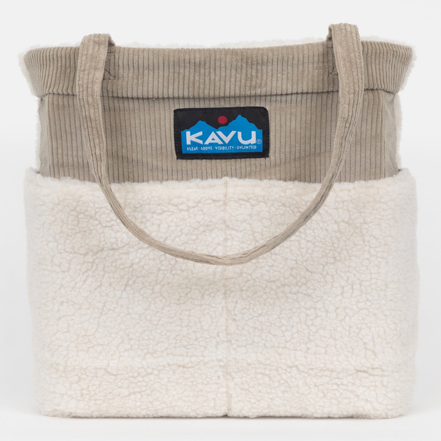KAVU Sherpa Tote Shoulder Bag in CREAM