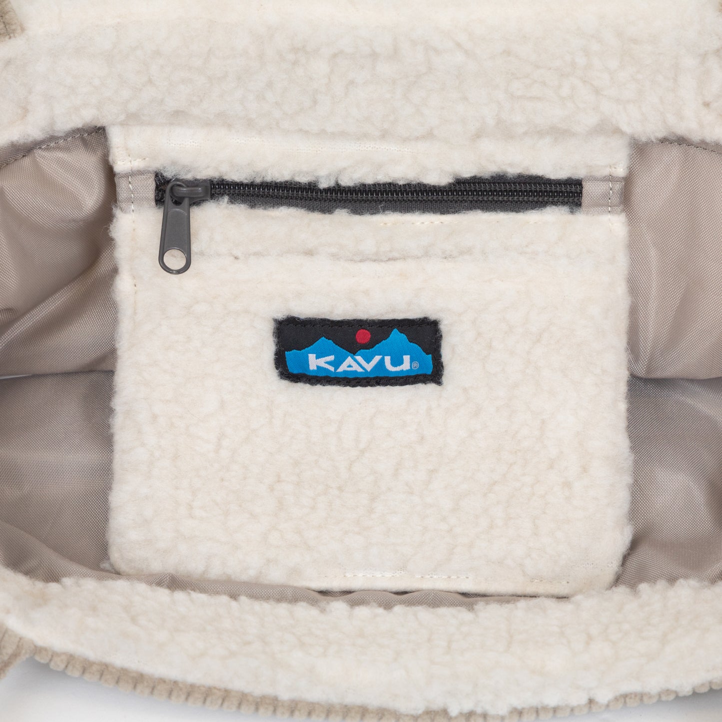 KAVU Sherpa Tote Shoulder Bag in CREAM
