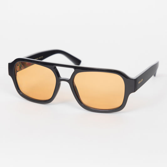 MELLER Shipo Aviator Style Sunglasses in BLACK ORANGE