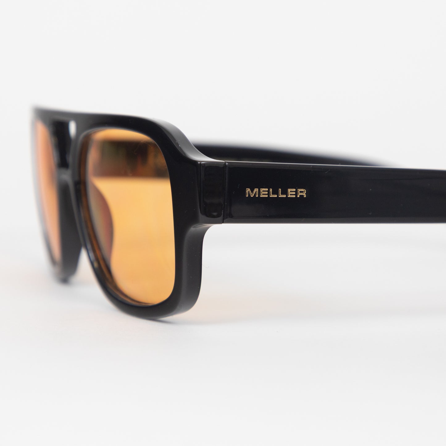 MELLER Shipo Aviator Style Sunglasses in BLACK ORANGE