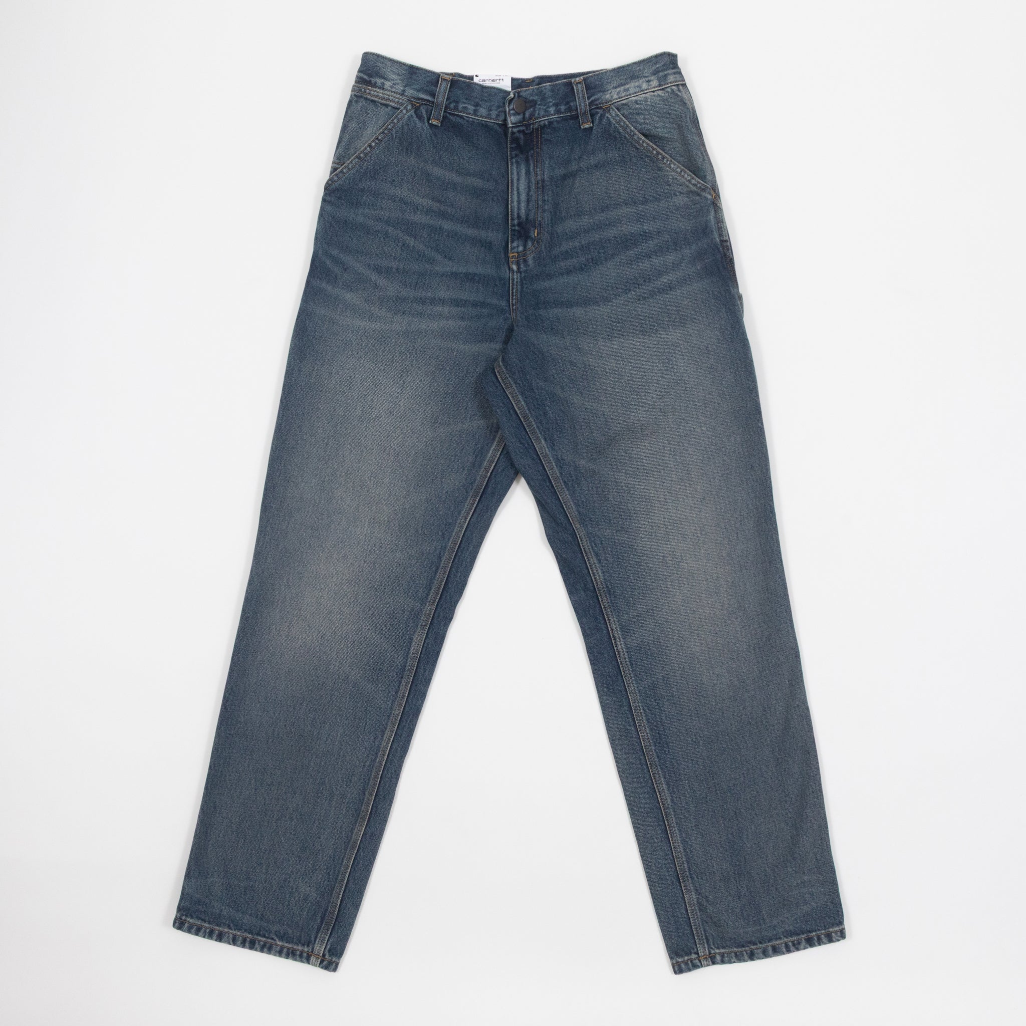CARHARTT Single Knee Smith Jeans in WASHED BLUE