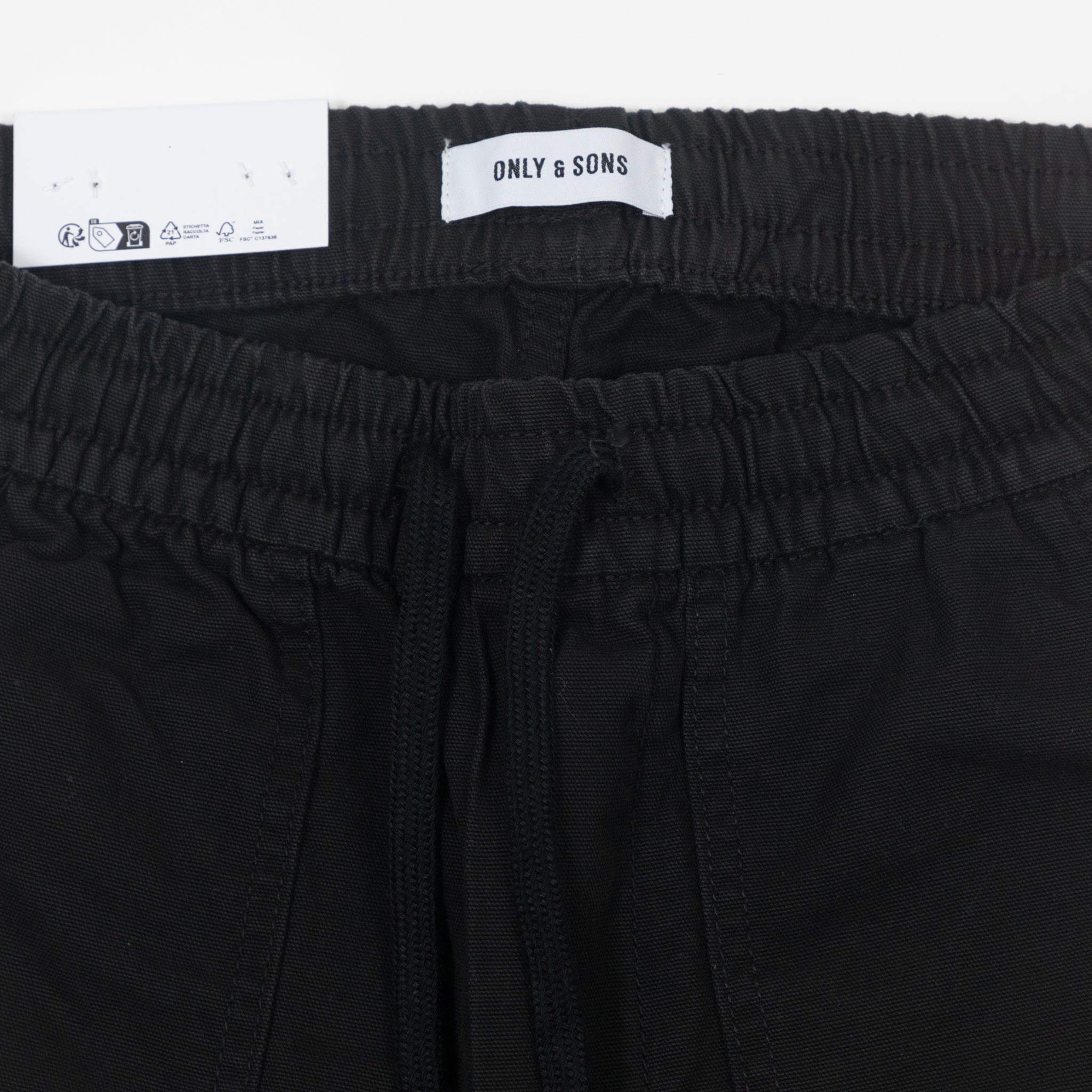 ONLY & SONS Sinus Loose Fit Trousers in BLACK