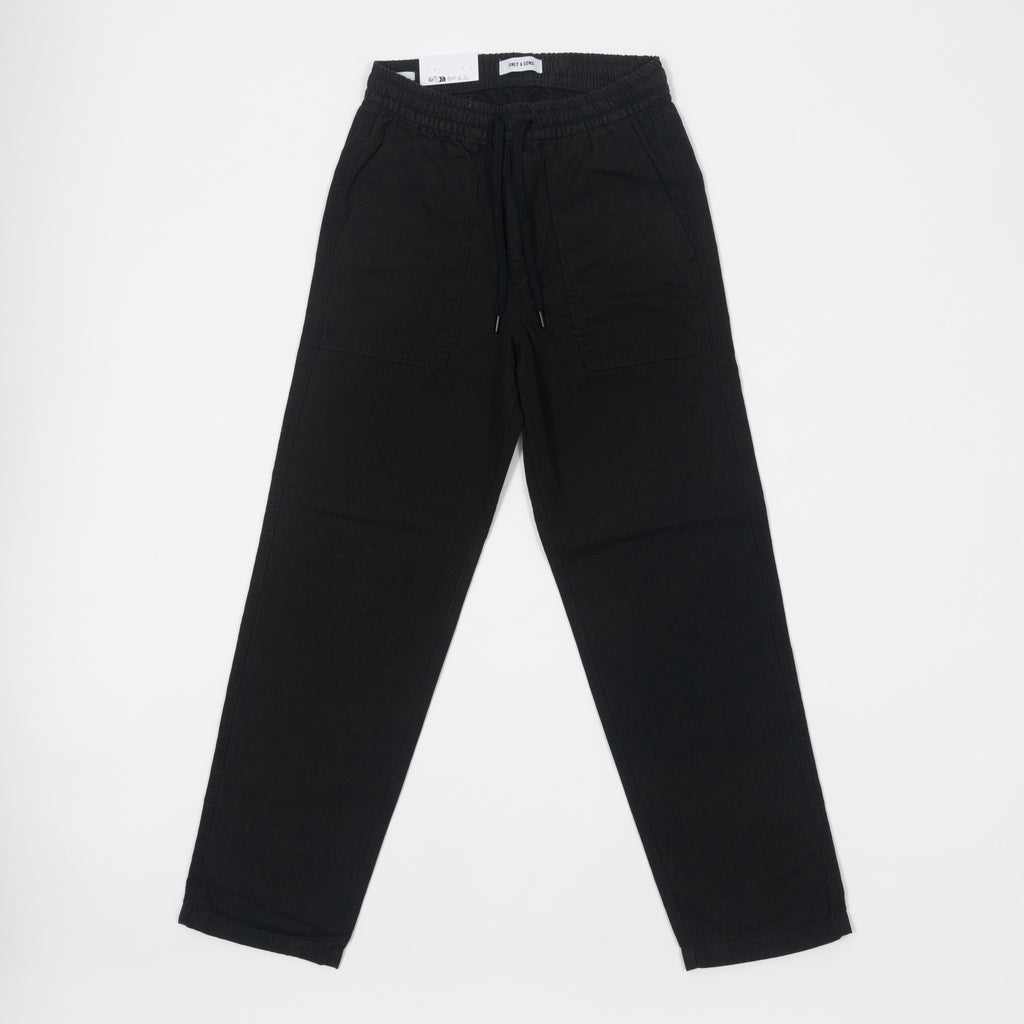 ONLY & SONS Sinus Loose Fit Trousers in BLACK