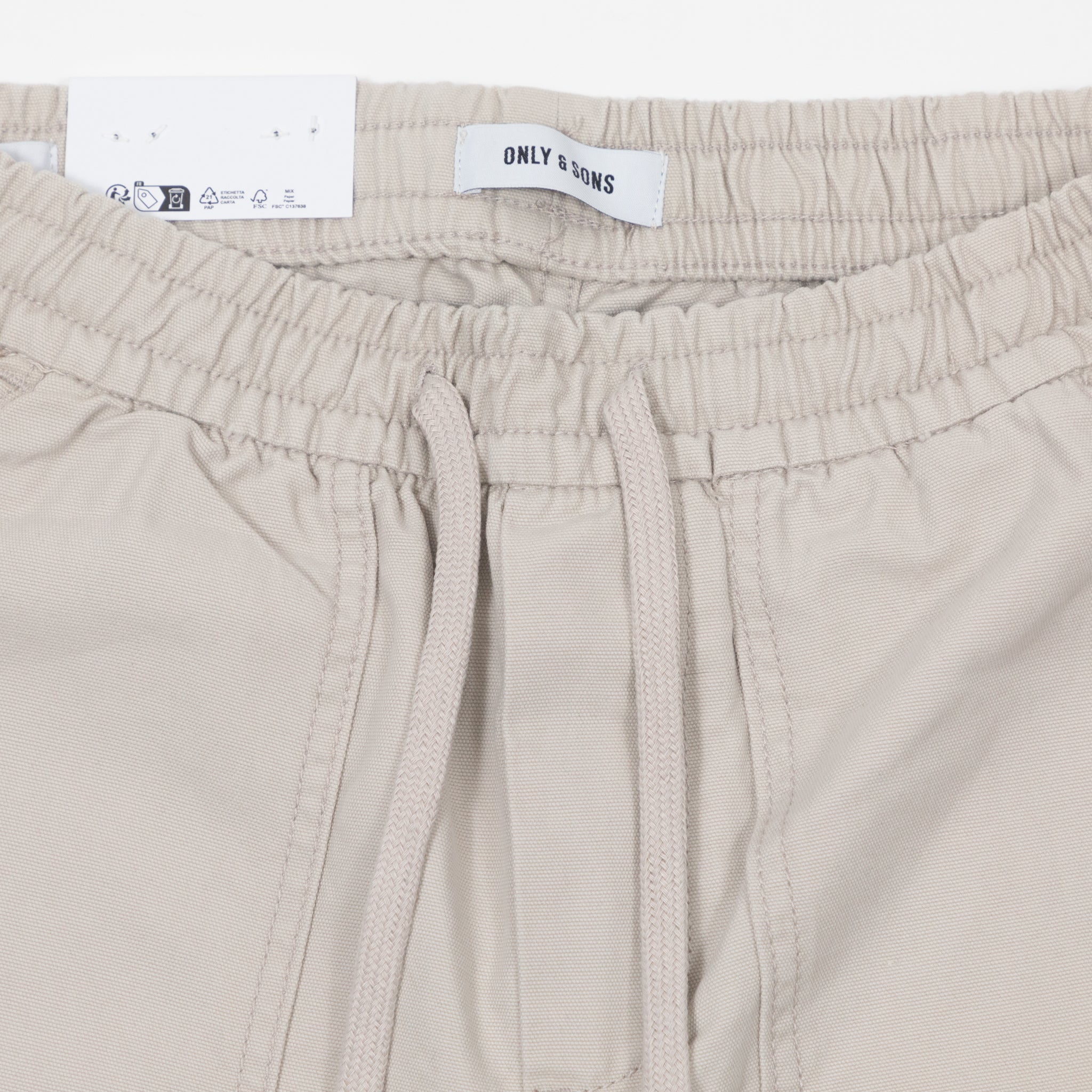 ONLY & SONS Sinus Loose Fit Trousers in CREAM