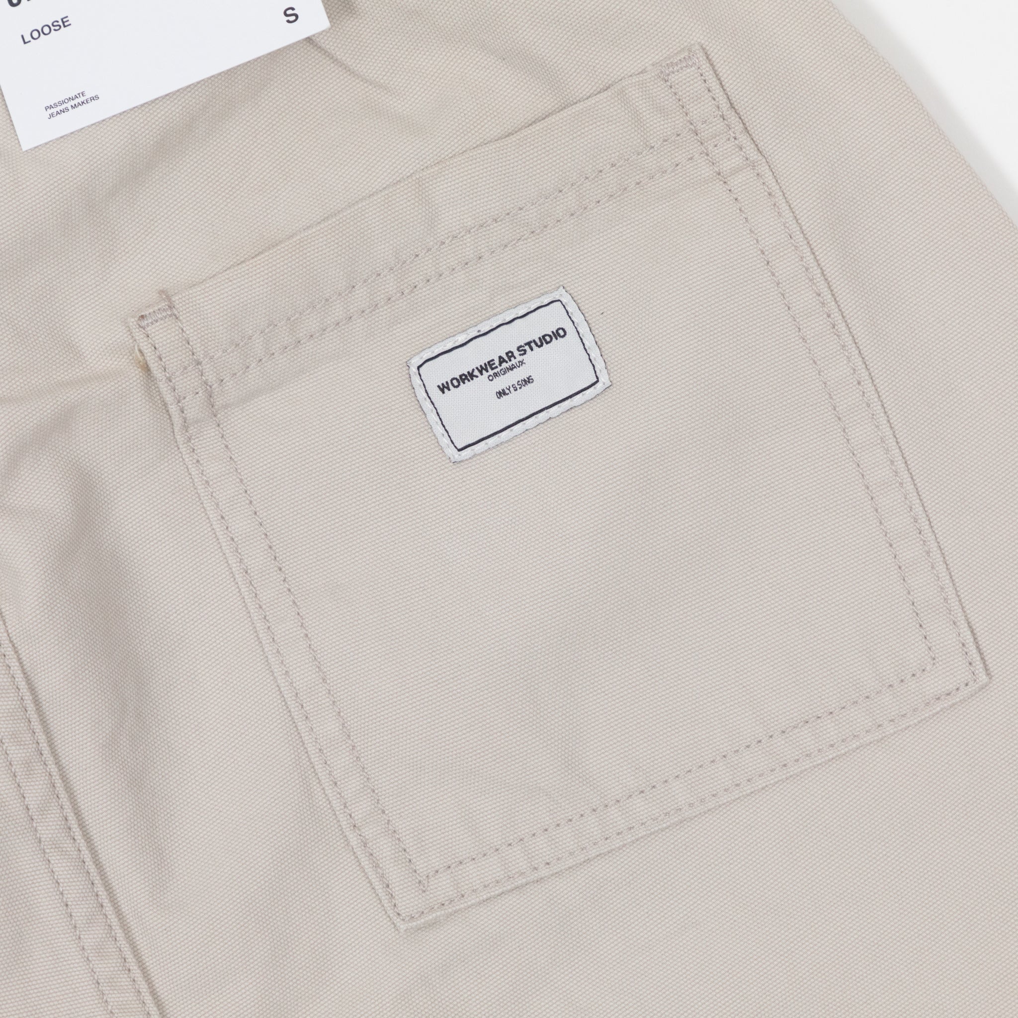 ONLY & SONS Sinus Loose Fit Trousers in CREAM