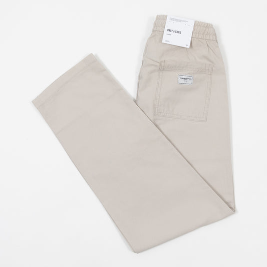 ONLY & SONS Sinus Loose Fit Trousers in CREAM