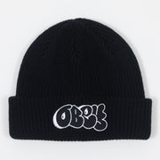OBEY Slap Knit Beanie in BLACK
