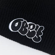 OBEY Slap Knit Beanie in BLACK