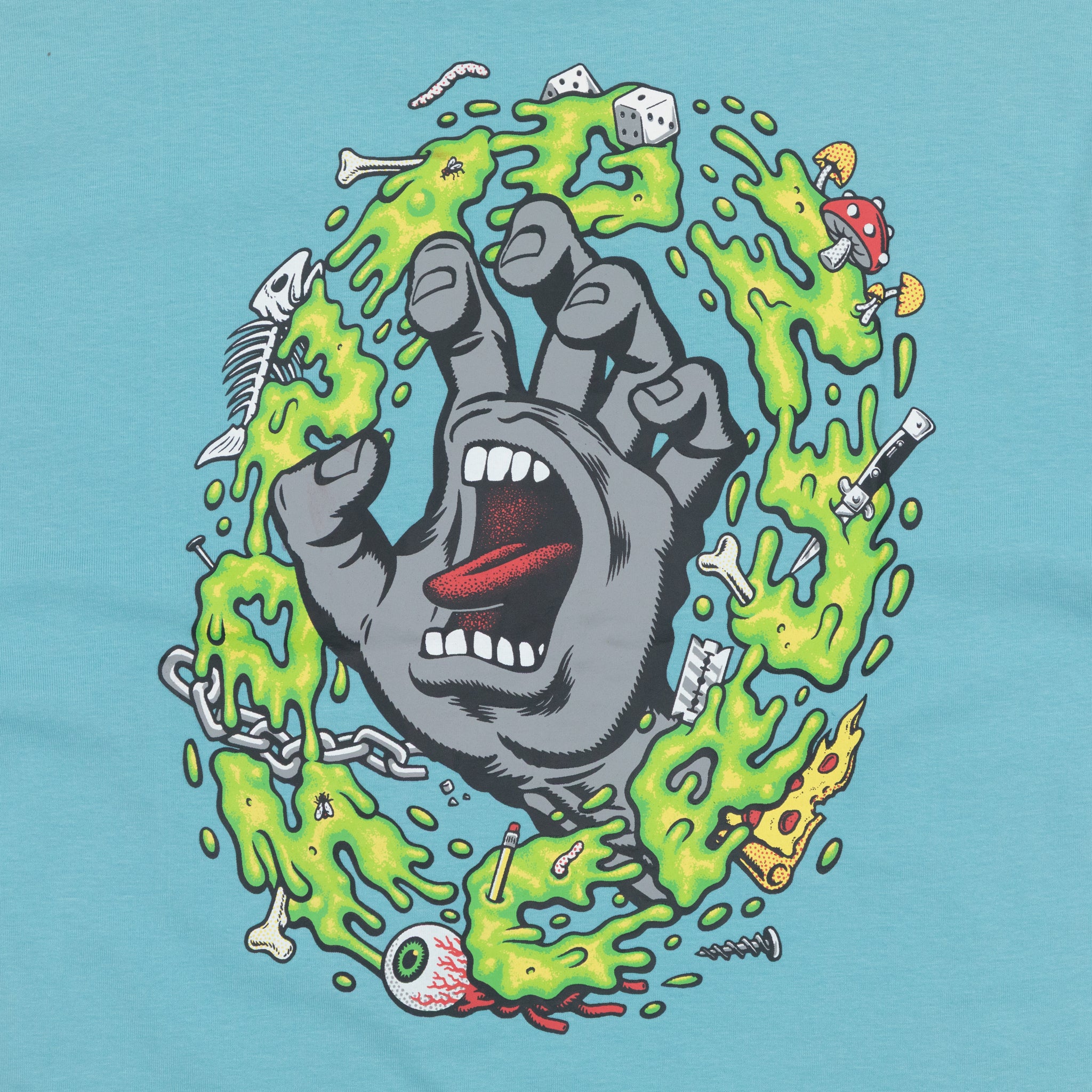 SANTA CRUZ Slime Scream T-Shirt in BLUE