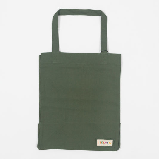USKEES Small Organic Cotton Tote Bag in GREEN