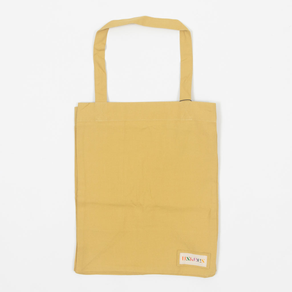 USKEES Small Organic Cotton Tote Bag in LIGHT YELLOW