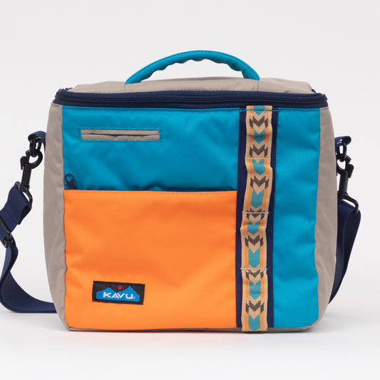 KAVU Snack Sack Cooler Bag in BLUE & ORANGE