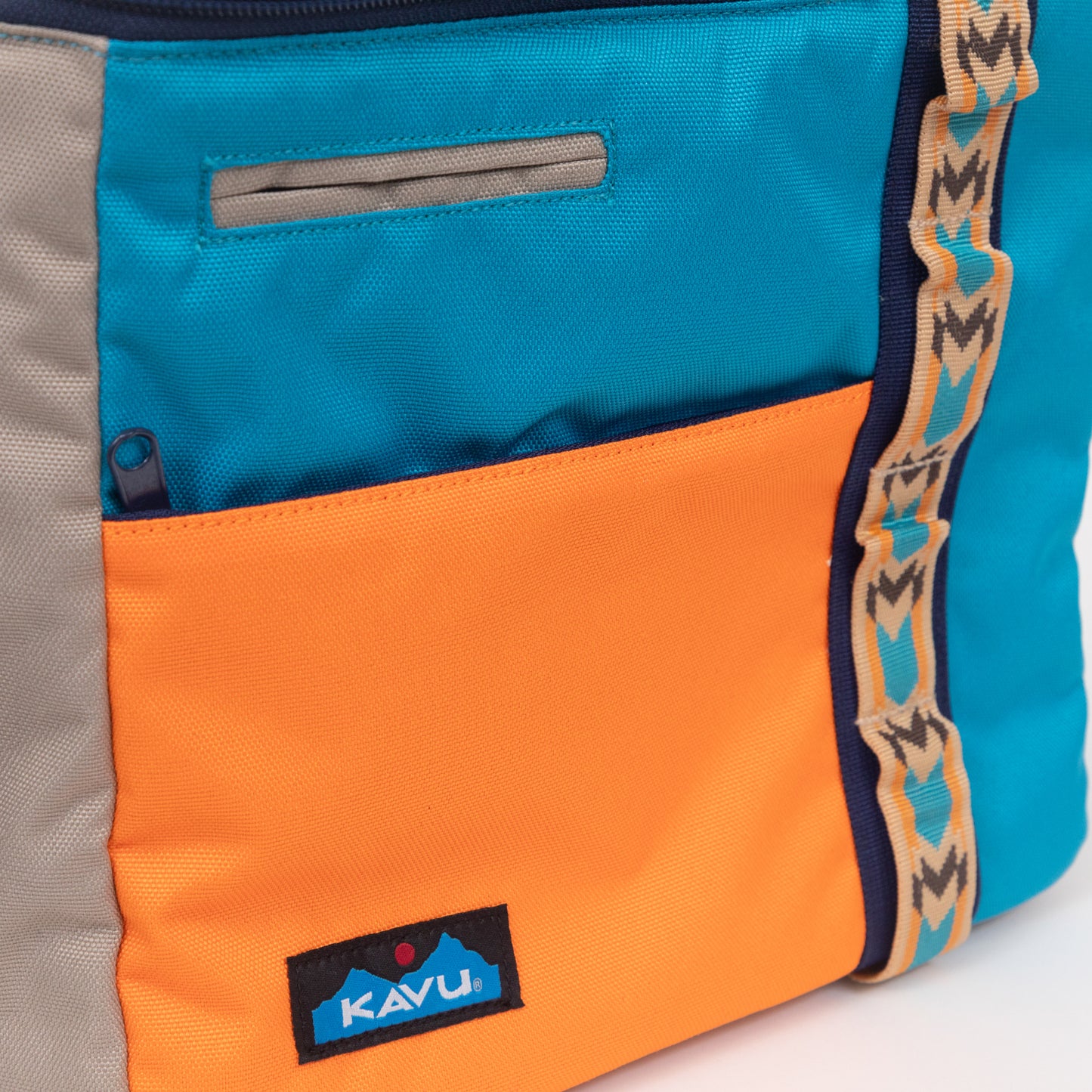 KAVU Snack Sack Cooler Bag in BLUE & ORANGE