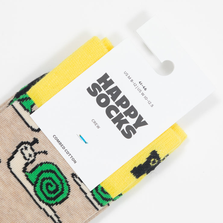 HAPPY SOCKS Snail Socks in GREY & GREEN