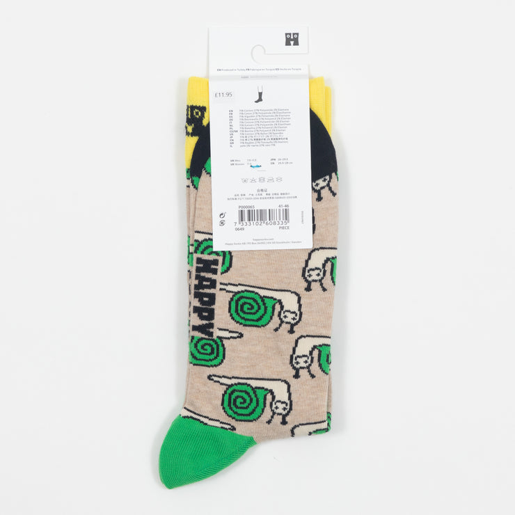 HAPPY SOCKS Snail Socks in GREY & GREEN