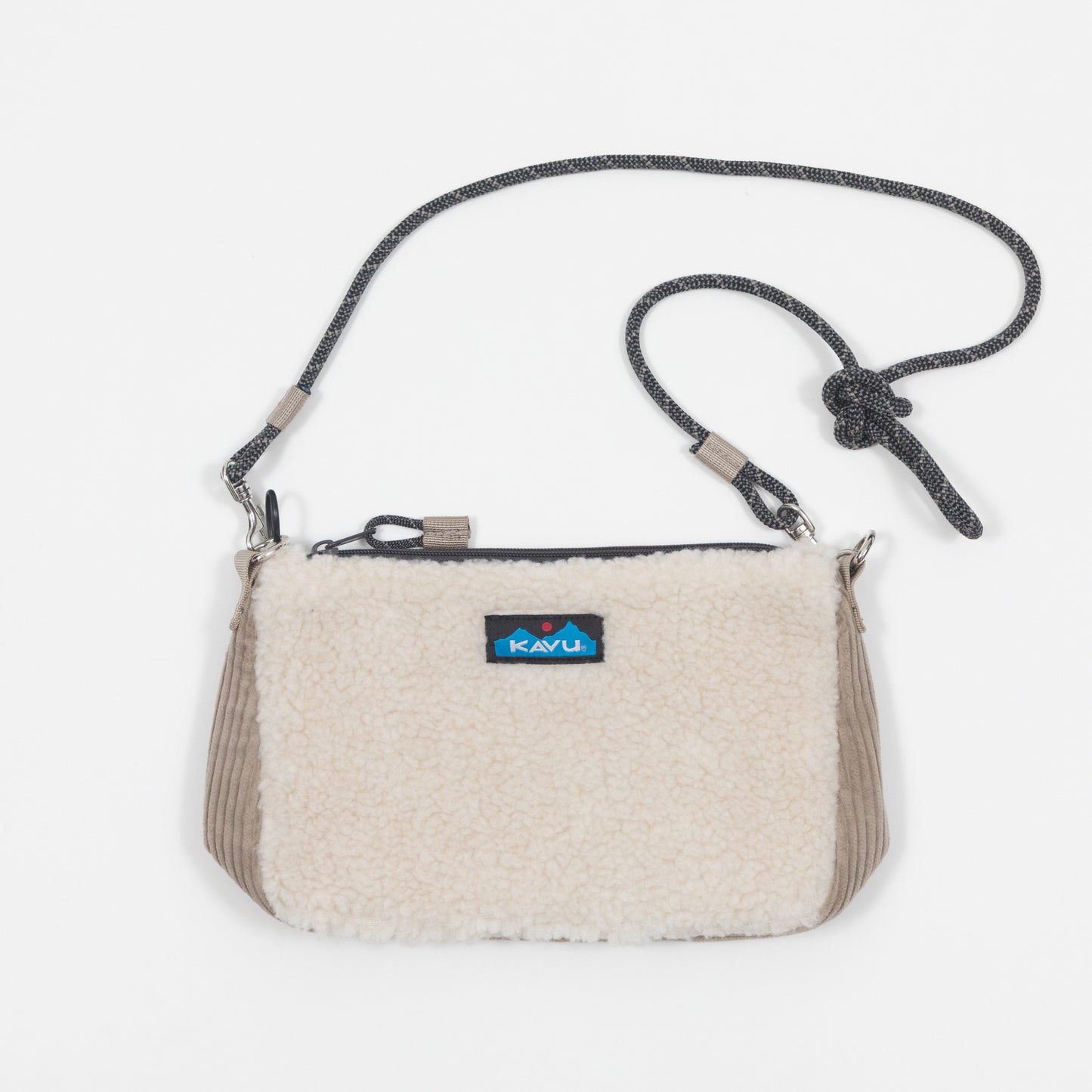 KAVU So Snuggy Sherpa Crossbody Bag in CREAM
