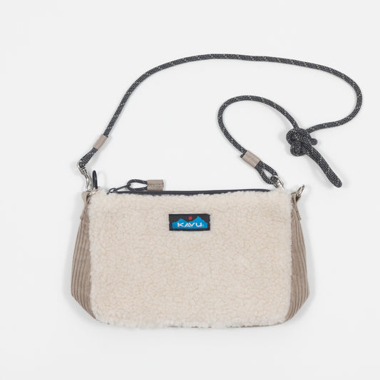 KAVU So Snuggy Sherpa Crossbody Bag in CREAM