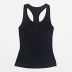 Black sports tank top on a white background