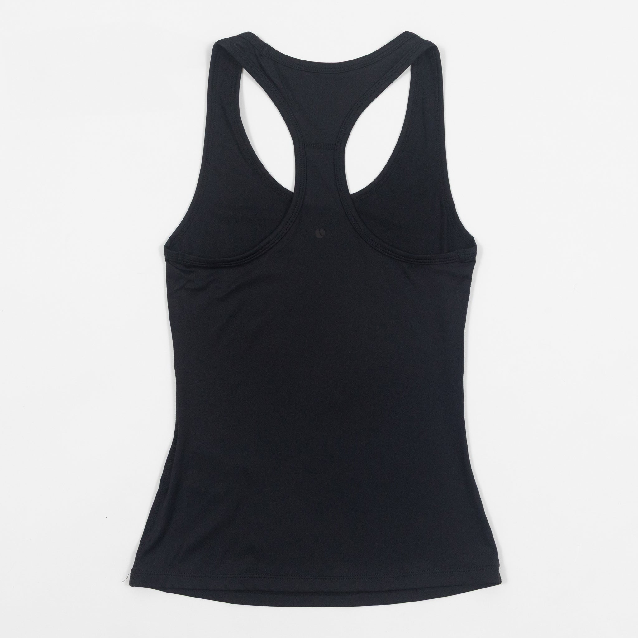Black sports tank top on a white background
