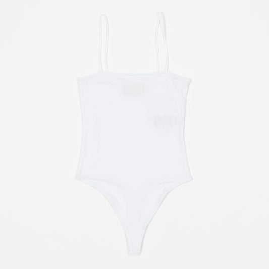 Womens JJXX Spaghetti Strap Bodysuit in WHITE