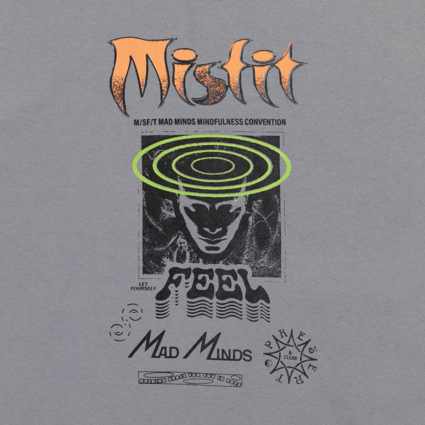 MISFIT SHAPES Special Feel Graphic T-Shirt in GREY