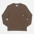 FARAH Spence Long Sleeve T-Shirt in BROWN