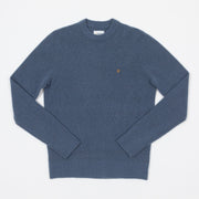 FARAH Spero Knit Sweatshirt in BLUE