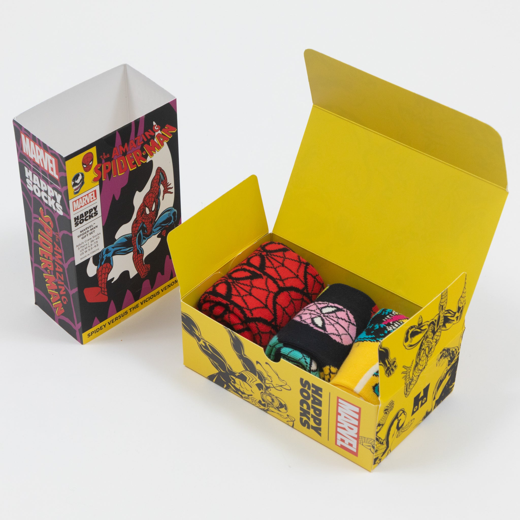 HAPPY SOCKS X MARVEL Spiderman 3-Pack Gift Set