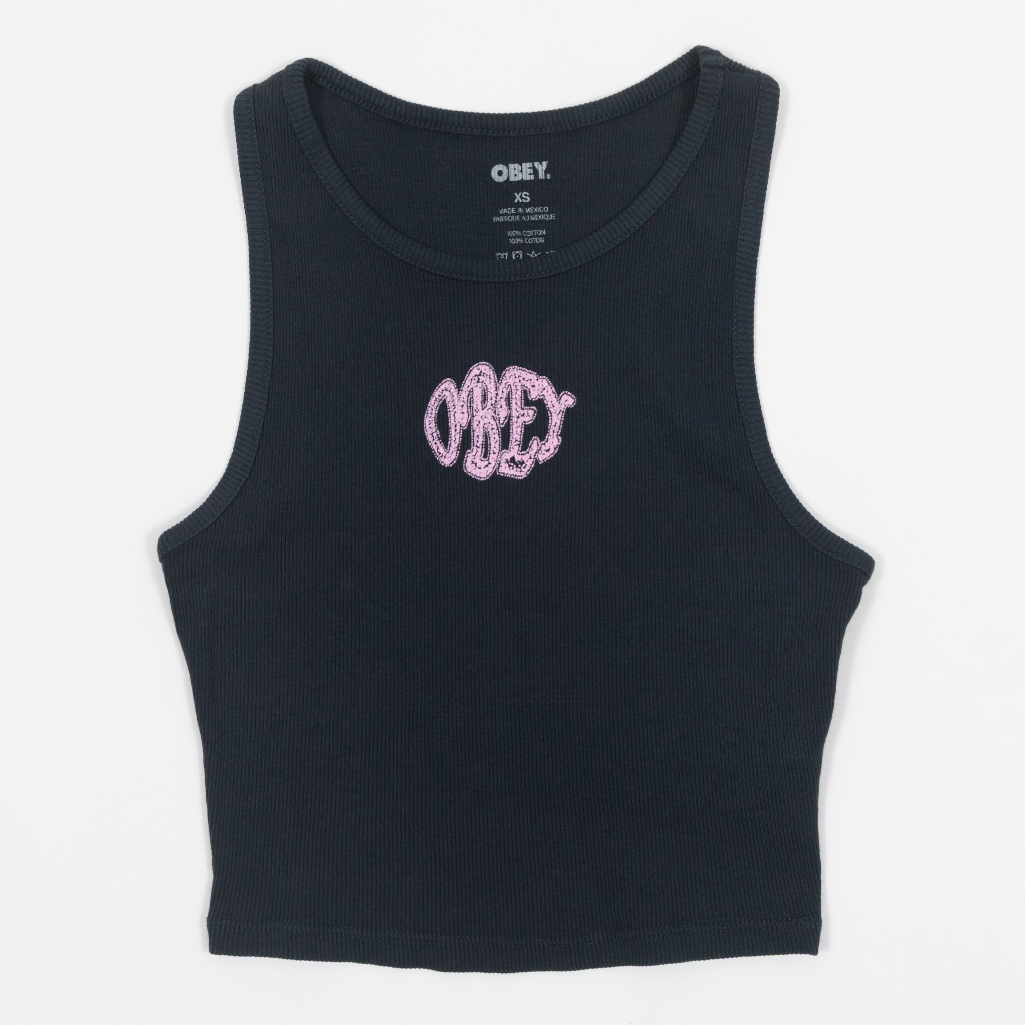 Womens OBEY Sprinkled Megan Tank in BLACK