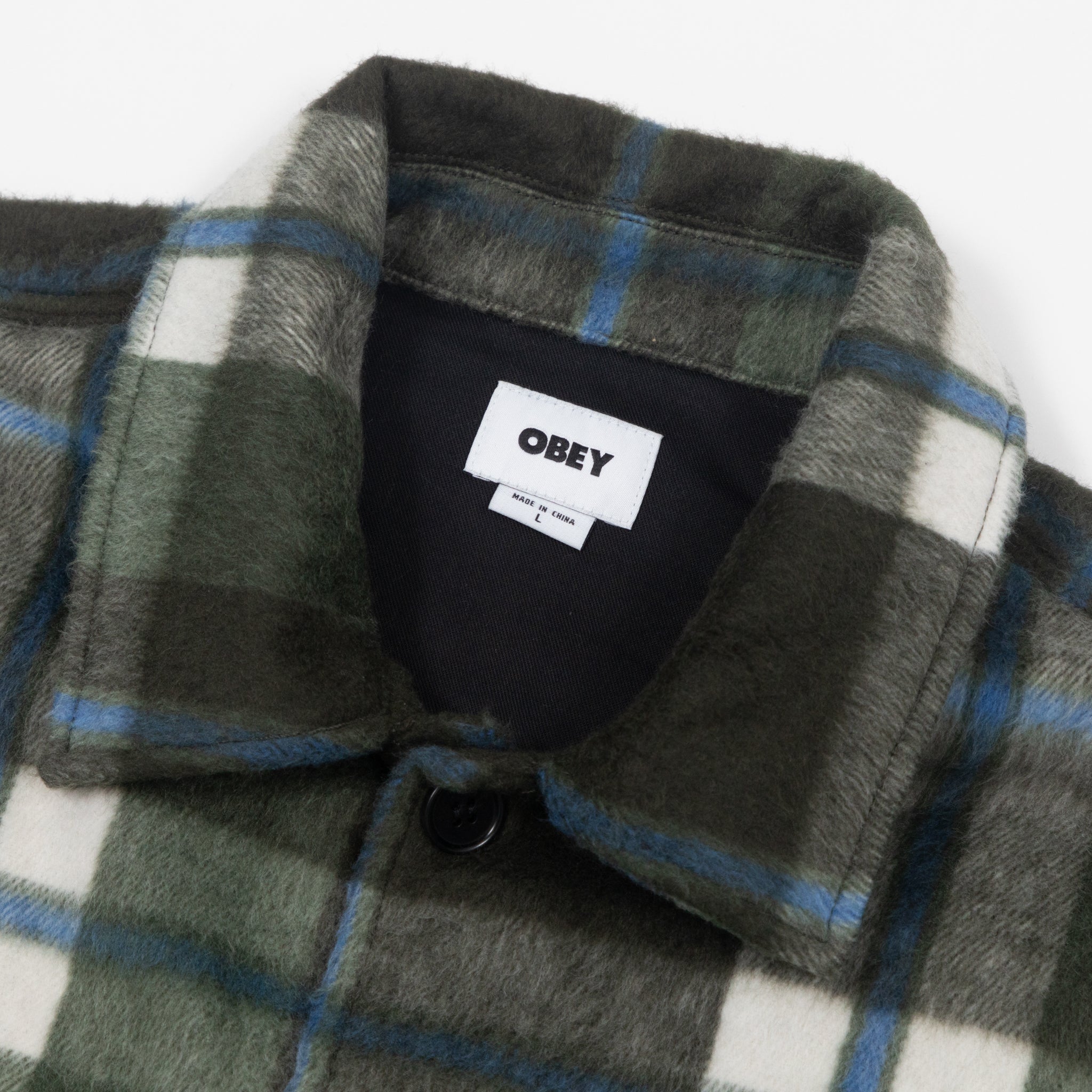 OBEY Stanton Shirt Jacket in GREEN