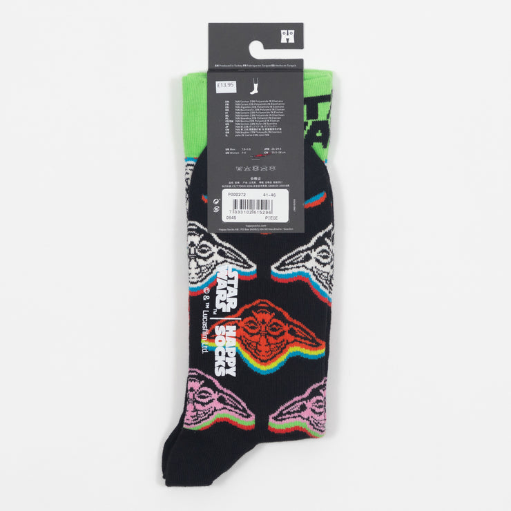 HAPPY SOCKS Star Wars Yoda Socks in BLACK