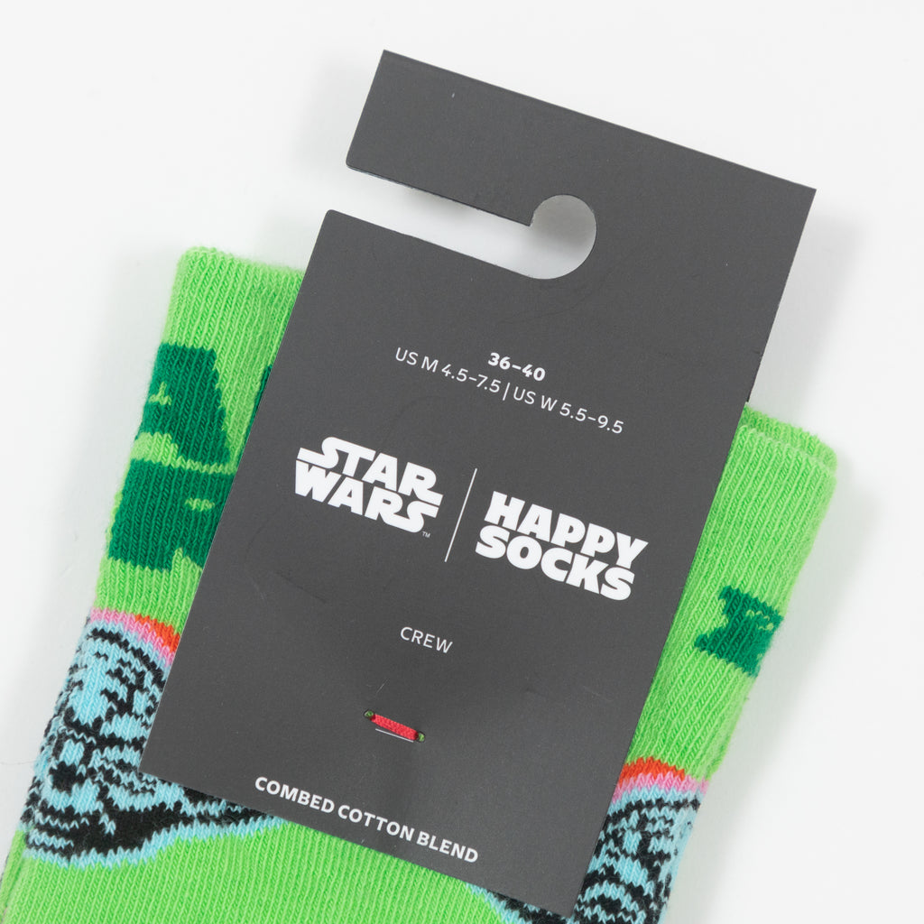 HAPPY SOCKS Star Wars Yoda Socks in LIGHT GREEN
