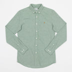 FARAH Steen Long Sleeve Shirt in GREEN MARL