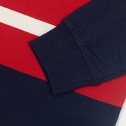 FILA Matteo Striped Rugby Polo Shirt in RED & NAVY