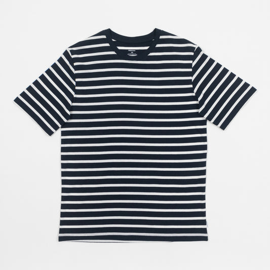 JACK & JONES Basic Striped T-Shirt in NAVY