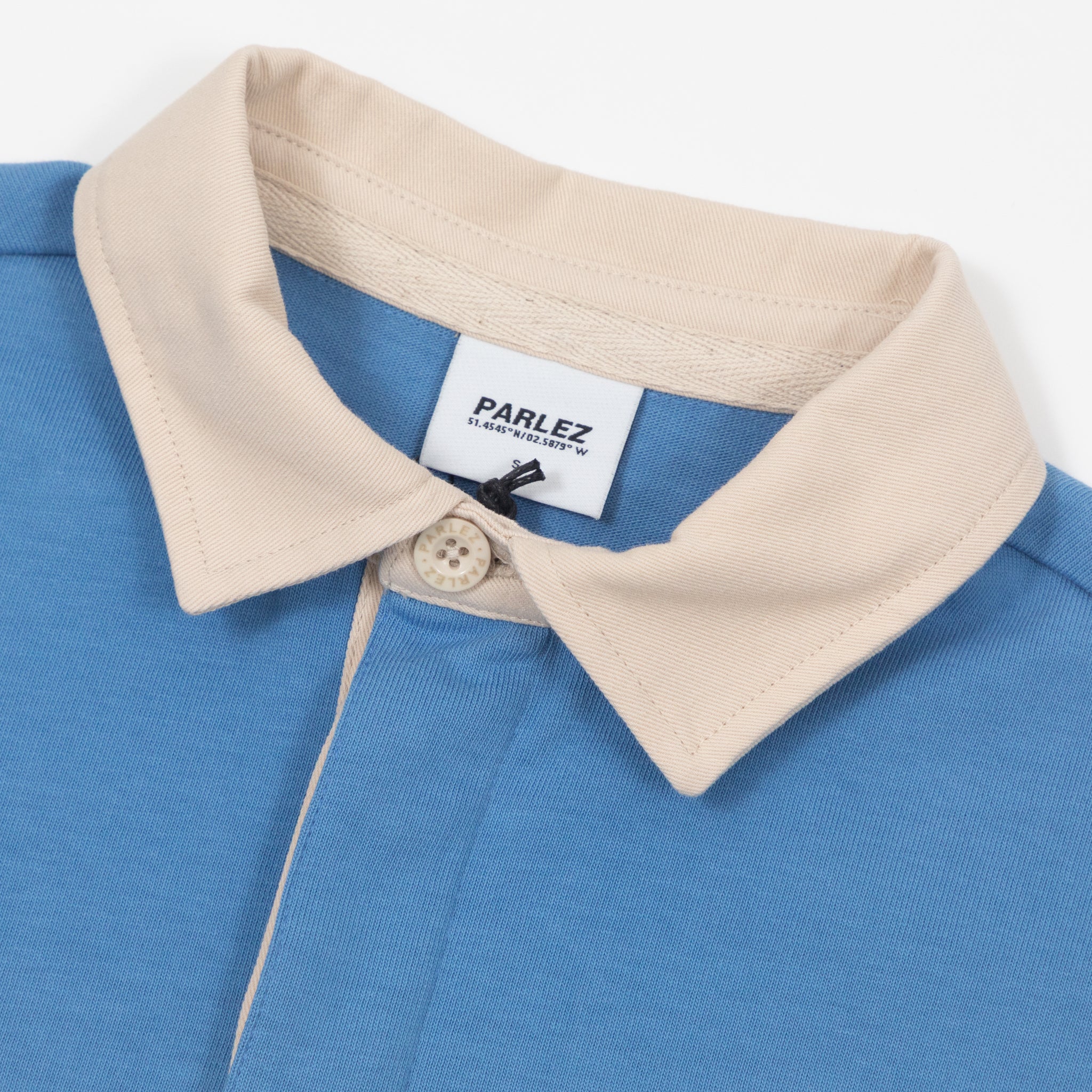 parlez long slve polo shirt quarter buton closure collar
