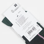 HAPPY SOCKS Structure Slinky Qtr Crew Socks in GREEN