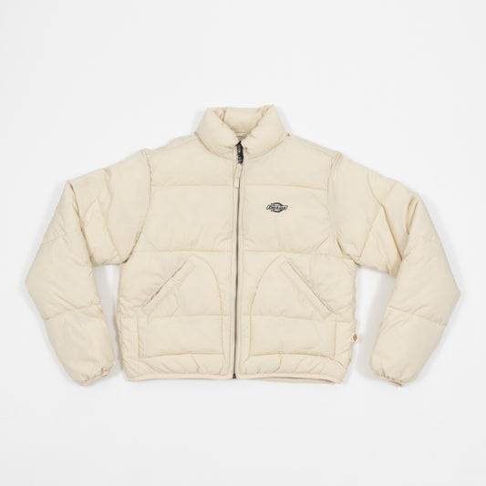 Womens DICKIES Summerdale Puffer Coat in CREAM