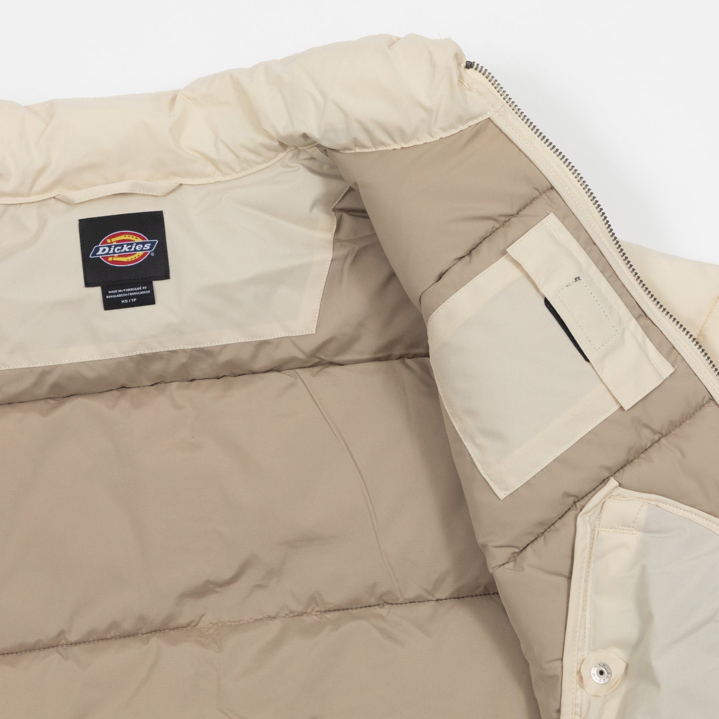 Womens DICKIES Summerdale Puffer Coat in CREAM