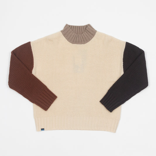 Womens KAVU Swanford Knit Sweatshirt in RIDGE BLOCK