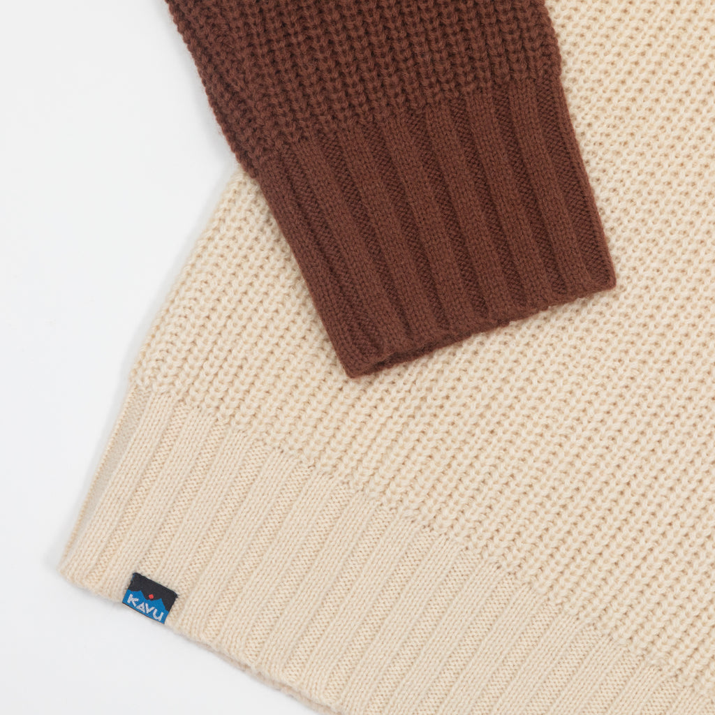 Womens KAVU Swanford Knit Sweatshirt in RIDGE BLOCK